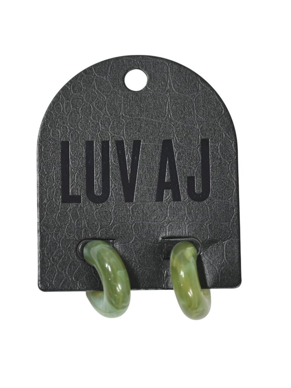 Luv AJ Lucite Noemi Earrings in Green